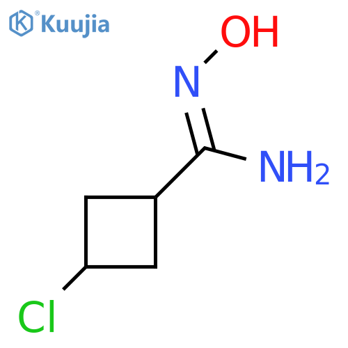 3-Chloro-N'-hydroxycyclobutane-1-carboximidamide structure