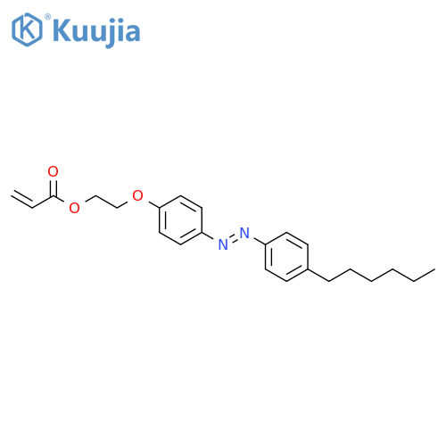 2-Propenoic acid, 2-[4-[(1E)-2-(4-hexylphenyl)diazenyl]phenoxy]ethyl ester structure