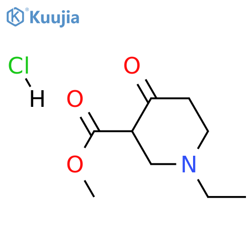 methyl 1-ethyl-4-oxo-3-piperidinecarboxylate hydrochloride structure