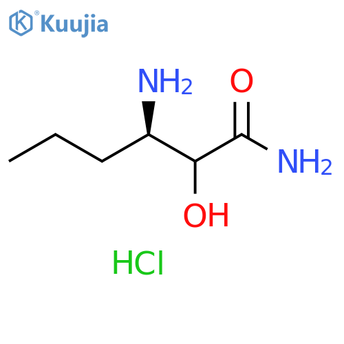 Hexanamide, 3-amino-2-hydroxy-, hydrochloride (1:1), (3R)- structure