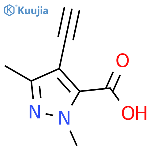 1H-Pyrazole-5-carboxylicacid, 4-ethynyl-1,3-dimethyl- structure