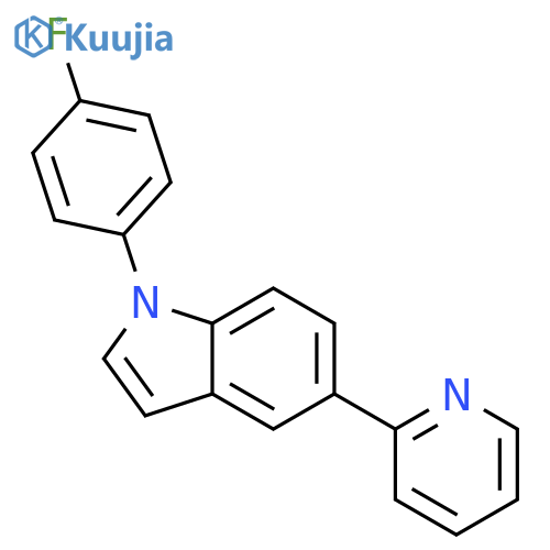 1H-Indole, 1-(4-fluorophenyl)-5-(2-pyridinyl)- structure
