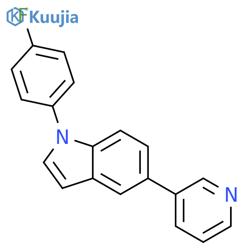 1H-Indole, 1-(4-fluorophenyl)-5-(3-pyridinyl)- structure