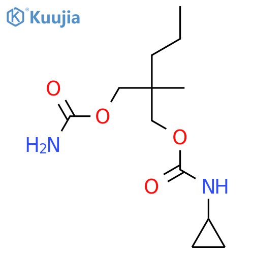 Carbamic acid,N-cyclopropyl-, 2-[[(aminocarbonyl)oxy]methyl]-2-methylpentyl ester structure