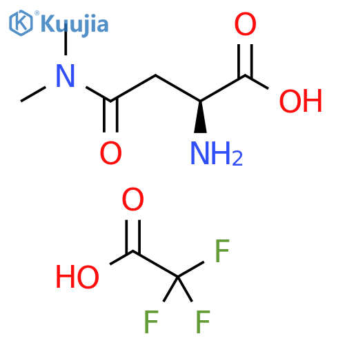 (2S)-2-amino-3-(dimethylcarbamoyl)propanoic acid, trifluoroacetic acid structure
