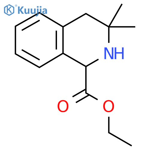 Ethyl 3,3-dimethyl-1,2,3,4-tetrahydroisoquinoline-1-carboxylate structure