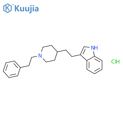 1H-Indole,3-[2-[1-(2-phenylethyl)-4-piperidinyl]ethyl]-, hydrochloride (1:1) structure