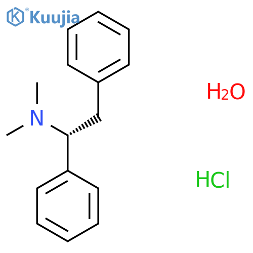 Ethylamine, N,N-dimethyl-1,2-diphenyl-, hydrochloride, hemihydrate, (-)- structure