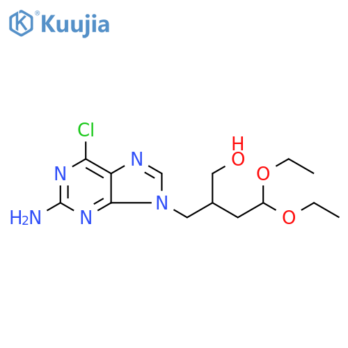 9H-Purine-9-propanol, 2-amino-6-chloro-β-(2,2-diethoxyethyl)- structure