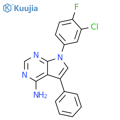 7H-Pyrrolo[2,3-d]pyrimidin-4-amine,7-(3-chloro-4-fluorophenyl)-5-phenyl- structure