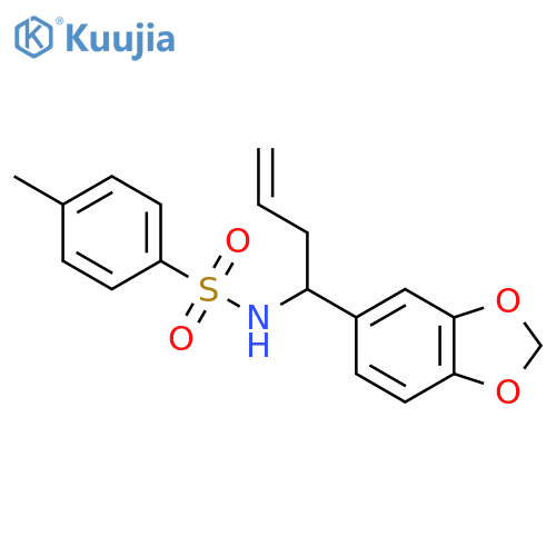 Benzenesulfonamide, N-[1-(1,3-benzodioxol-5-yl)-3-butenyl]-4-methyl- structure