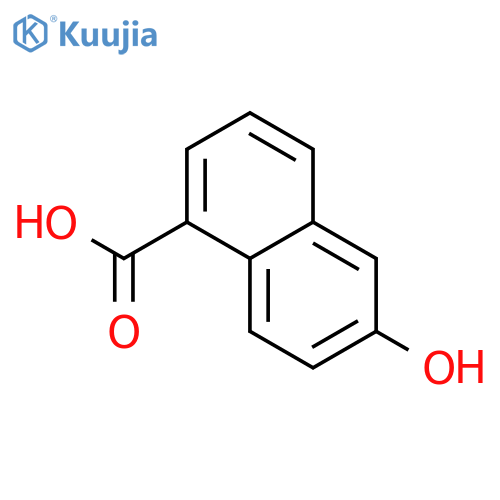 6-hydroxynaphthalene-1-carboxylic acid structure