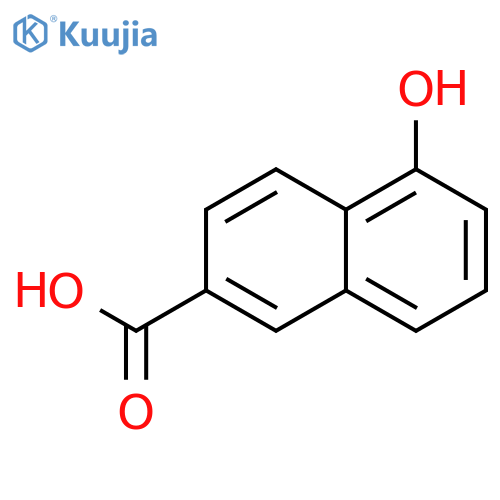 2-Naphthalenecarboxylic acid, 5-hydroxy- structure