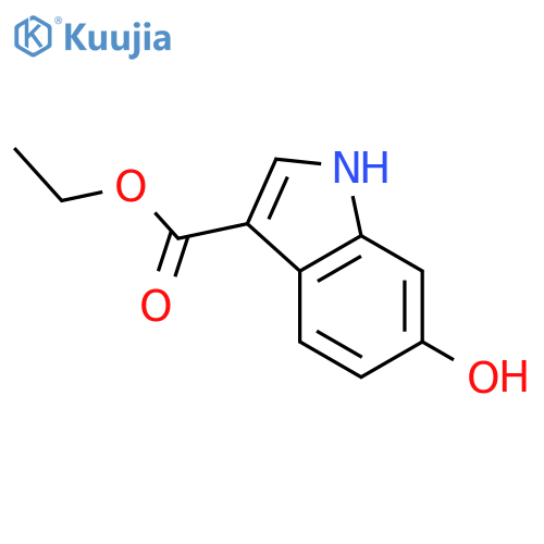1H-INDOLE-3-CARBOXYLIC ACID,6-HYDROXY-,ETHYL ESTER structure