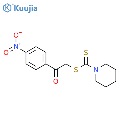 1-Piperidinecarbodithioicacid, 2-(4-nitrophenyl)-2-oxoethyl ester structure