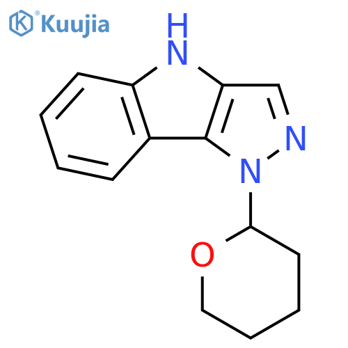 Pyrazolo[4,3-b]indole, 1,4-dihydro-1-(tetrahydro-2H-pyran-2-yl)- structure