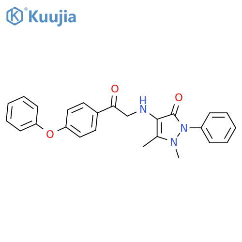 3H-Pyrazol-3-one,1,2-dihydro-1,5-dimethyl-4-[[2-oxo-2-(4-phenoxyphenyl)ethylidene]amino]-2-phenyl- structure