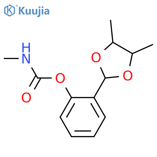 Carbamic acid, methyl-,o-(4,5-dimethyl-1,3-dioxolan-2-yl)phenyl ester, cis-syn- (8CI) structure