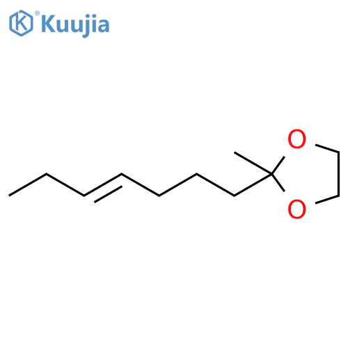 1,3-Dioxolane, 2-(4-heptenyl)-2-methyl-, (E)- structure