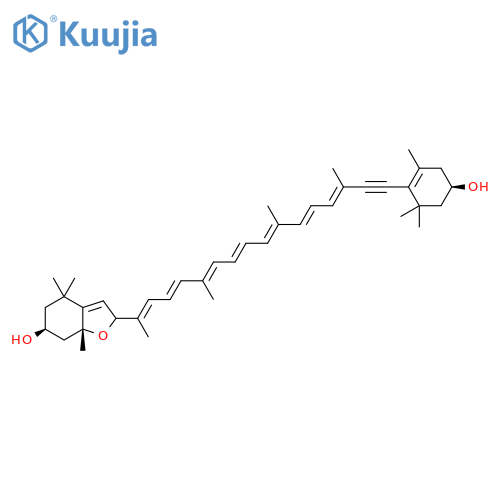 β,β-Carotene-3,3'-diol, 7',8'-didehydro-5,8-epoxy-5,8-dihydro- structure