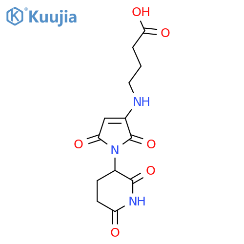 4-{[1-(2,6-dioxopiperidin-3-yl)-2,5-dioxo-2,5-dihydro-1H-pyrrol-3-yl]amino}butanoic acid structure