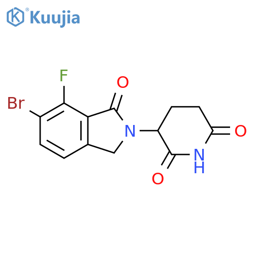 2,6-Piperidinedione, 3-(6-bromo-7-fluoro-1,3-dihydro-1-oxo-2H-isoindol-2-yl)- structure