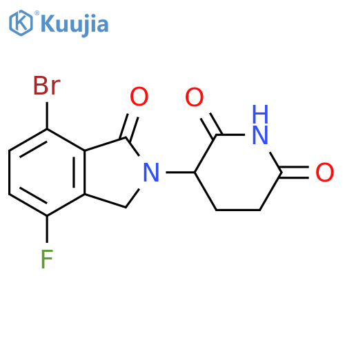 3-(7-bromo-4-fluoro-1-oxoisoindolin-2-yl)piperidine-2,6-dione structure