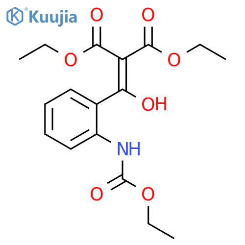 Propanedioic acid, 2-[[2-[(ethoxycarbonyl)amino]phenyl]hydroxymethylene]-, 1,3-diethyl ester structure