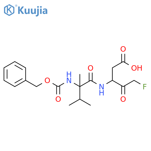 Pentanoic acid,3-[[2,3-dimethyl-1-oxo-2-[[(phenylmethoxy)carbonyl]amino]butyl]amino]-5-fluoro-4-oxo- structure