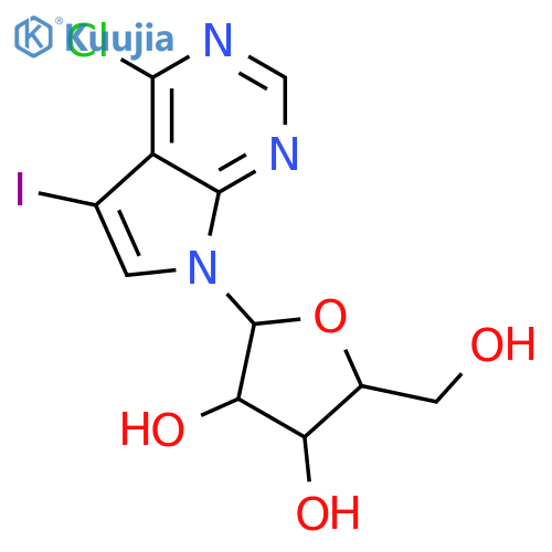 7H-Pyrrolo[2,3-d]pyrimidine,4-chloro-5-iodo-7-b-D-ribofuranosyl- structure