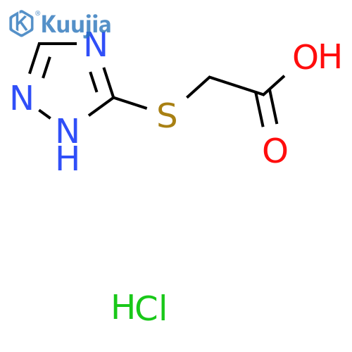 2-(1H-1,2,4-triazol-5-ylsulfanyl)acetic acid hydrochloride structure