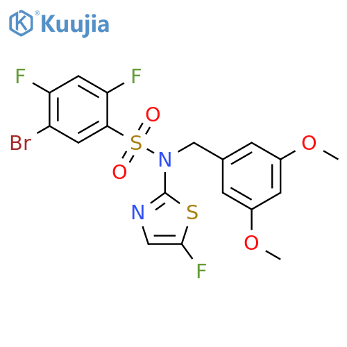 5-Bromo-N-(3,5-dimethoxybenzyl)-2,4-difluoro-N-(5-fluorothiazol-2-yl)benzenesulfonamide structure