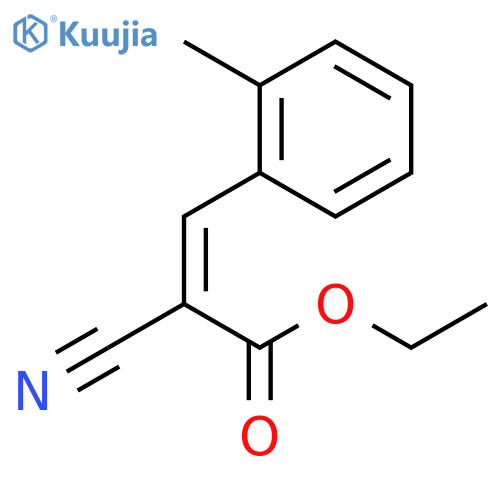 2-Propenoic acid, 2-cyano-3-(2-methylphenyl)-, ethyl ester, (2E)- structure