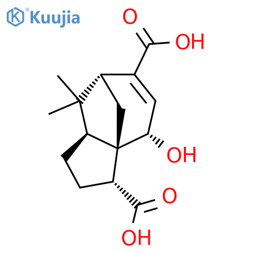 (1S,2R,5S,7R,10S)-10-Hydroxy-6,6-dimethyltricyclo[5.3.1.01,5]undec-8-ene-2,8-dicarboxylic acid structure