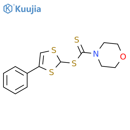 4-Morpholinecarbodithioic acid, 4-phenyl-1,3-dithiol-2-yl ester structure