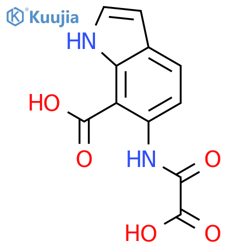 1H-Indole-7-carboxylic acid, 6-[(carboxycarbonyl)amino]- structure