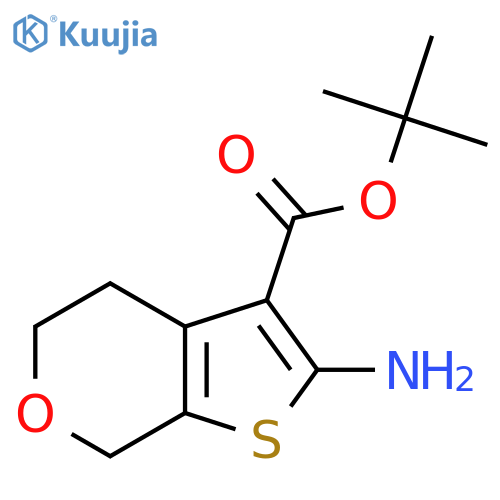 2-Amino-4,7-dihydro-5H-thieno2,3-cpyran-3-carboxylic Acid tert-Butyl Ester structure
