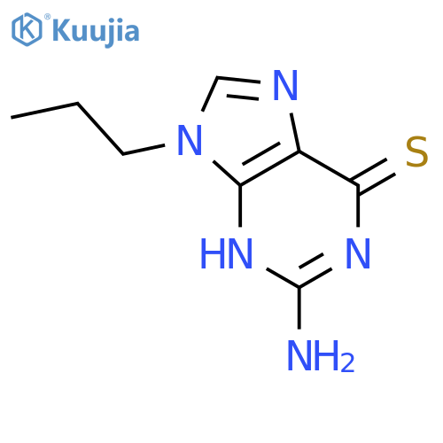 6H-Purine-6-thione,2-amino-1,9-dihydro-9-propyl- structure
