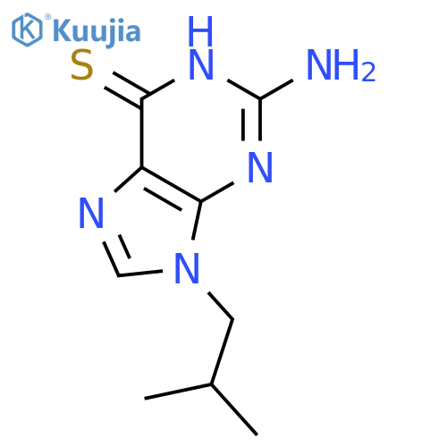 6H-Purine-6-thione,2-amino-1,9-dihydro-9-(2-methylpropyl)- structure