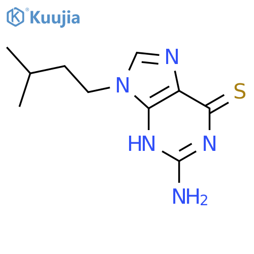 6H-Purine-6-thione,2-amino-1,9-dihydro-9-(3-methylbutyl)- structure