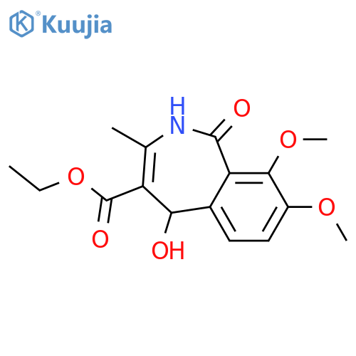 <br>ethyl 5-hydroxy-8,9-dimethoxy-3-methyl-1-oxo-2,5-dihydro-1H-2-benzazepine-4 -carboxylate structure