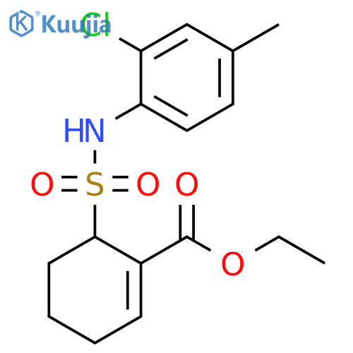 1-Cyclohexene-1-carboxylic acid,6-[[(2-chloro-4-methylphenyl)amino]sulfonyl]-, ethyl ester structure