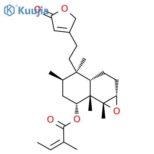 [(1As,3aS,4R,5R,7R,7aS,7bR)-4,5,7a,7b-tetramethyl-4-[2-(5-oxo-2H-furan-3-yl)ethyl]-2,3,3a,5,6,7-hexahydro-1aH-naphtho[1,2-b]oxiren-7-yl] (Z)-2-methylbut-2-enoate structure