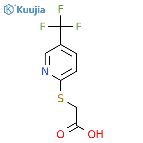 2-{5-(Trifluoromethyl)pyridin-2-ylsulfanyl}acetic acid structure