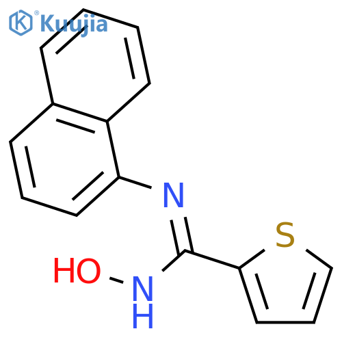 2-Thiophenecarboximidamide, N-hydroxy-N'-1-naphthalenyl- structure