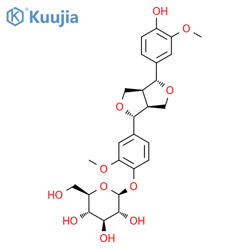 (-)-Pinoresinol glucoside structure