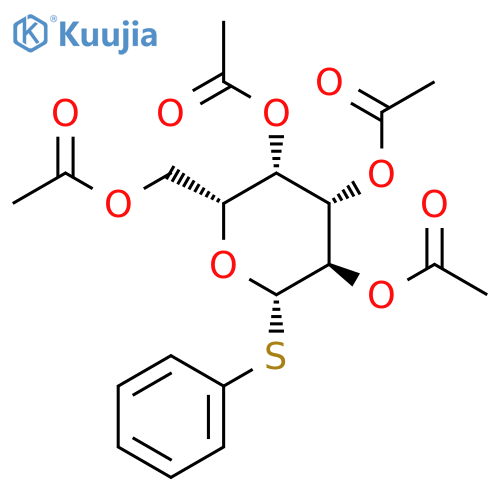 [(2R,3S,4S,5R,6S)-3,4,5-triacetoxy-6-phenylsulfanyl-tetrahydropyran-2-yl]methyl acetate structure