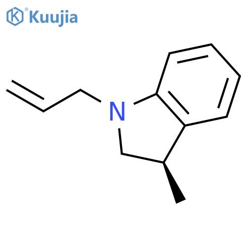 1H-Indole, 2,3-dihydro-3-methyl-1-(2-propenyl)-, (3R)- structure
