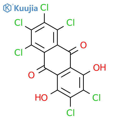 9,10-Anthracenedione, 1,2,3,4,6,7-hexachloro-5,8-dihydroxy- structure