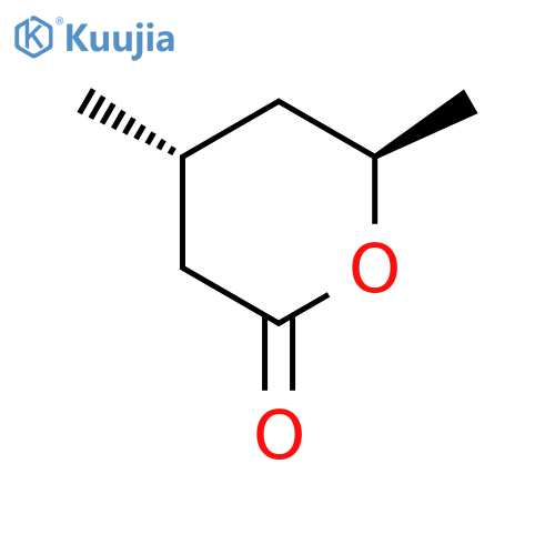 2H-Pyran-2-one, tetrahydro-4,6-dimethyl-, (4R,6R)-rel- structure